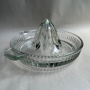 Vintage Clear Pressed Glass Juicer Reamer for Citrus Orange Juice Lemonade