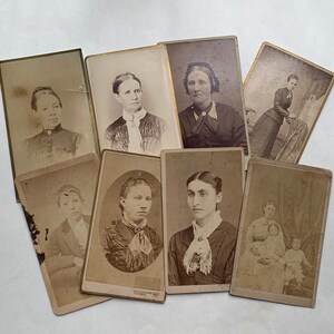 Victorian Era Carte De Visite Antique Photograph Assortment Cabinet Card