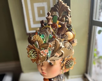 Angela Found Object Assemblage by Candiland Art Altered Art Doll