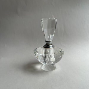 Vintage Cut Crystal Perfume Decanter with Crystal Tip Stopper
