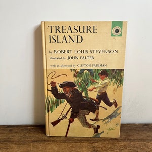 Vintage Treasure Island by Robert Louis Stevenson Illustrated by John Falter, MacMillan Classics Children's Illustrated Book