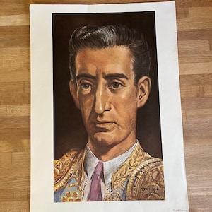 Vintage Manolete Spanish Bullfighter Print by Tom Lea circa 1947