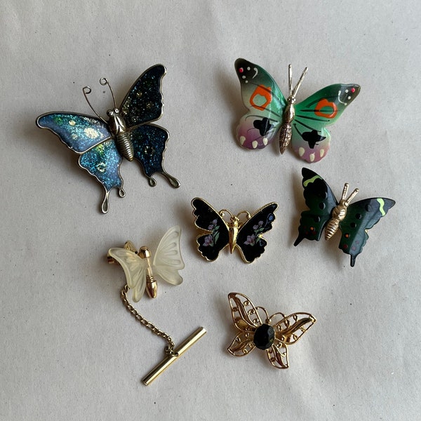 Vintage Butterfly Brooch Pin, Butterfly Jewelry, Enamel Pin Butterfly