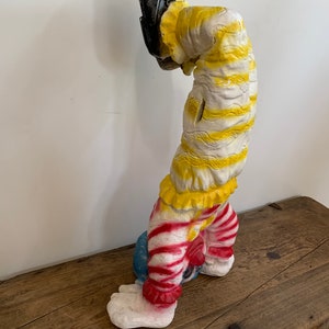 Vintage Handstand Circus Clown Coin Bank Mexican Chalkware Statue