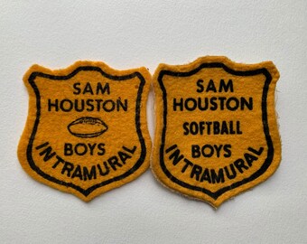 SHSTC Sam Houston Vintage Embroidered Iron On Patch 2.5” X 2.5”