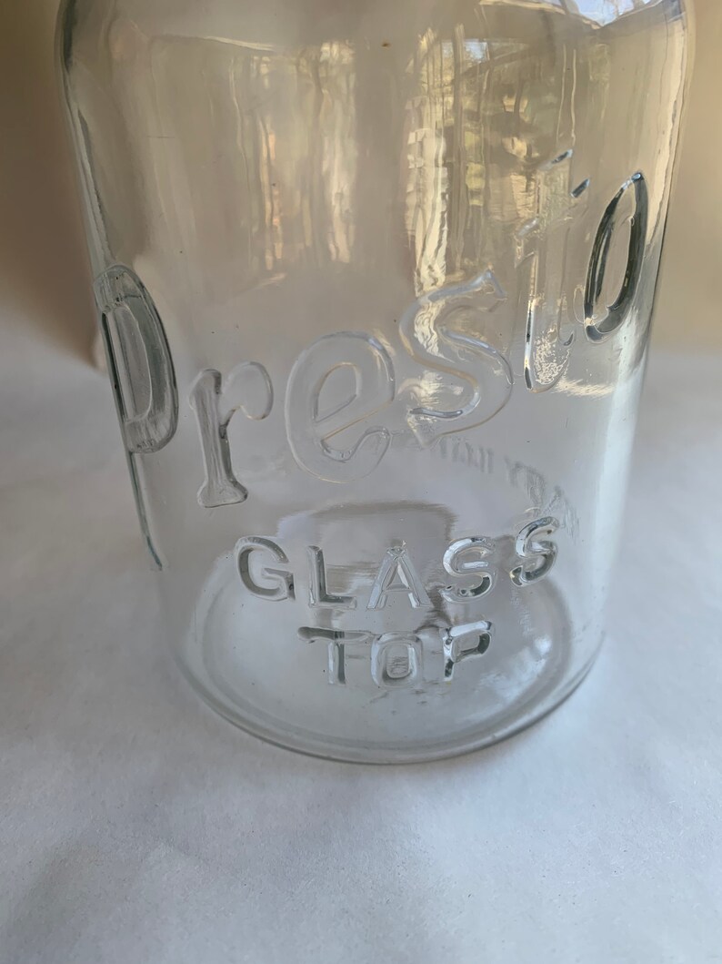 Vintage Presto Glass Canning Jar With Lid Etsy