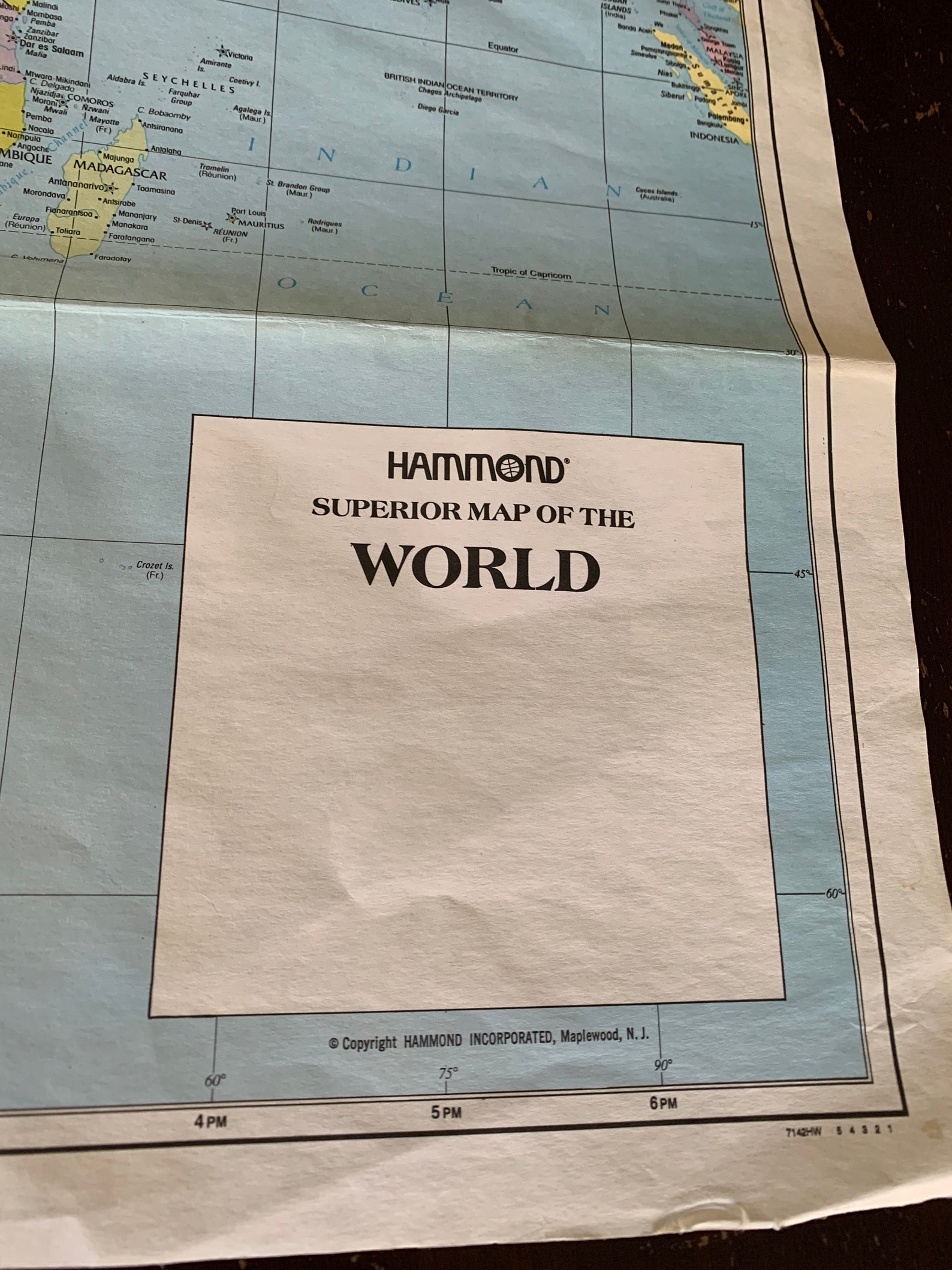 Vintage Hammond Superior Map of the World circa 1980s Etsy