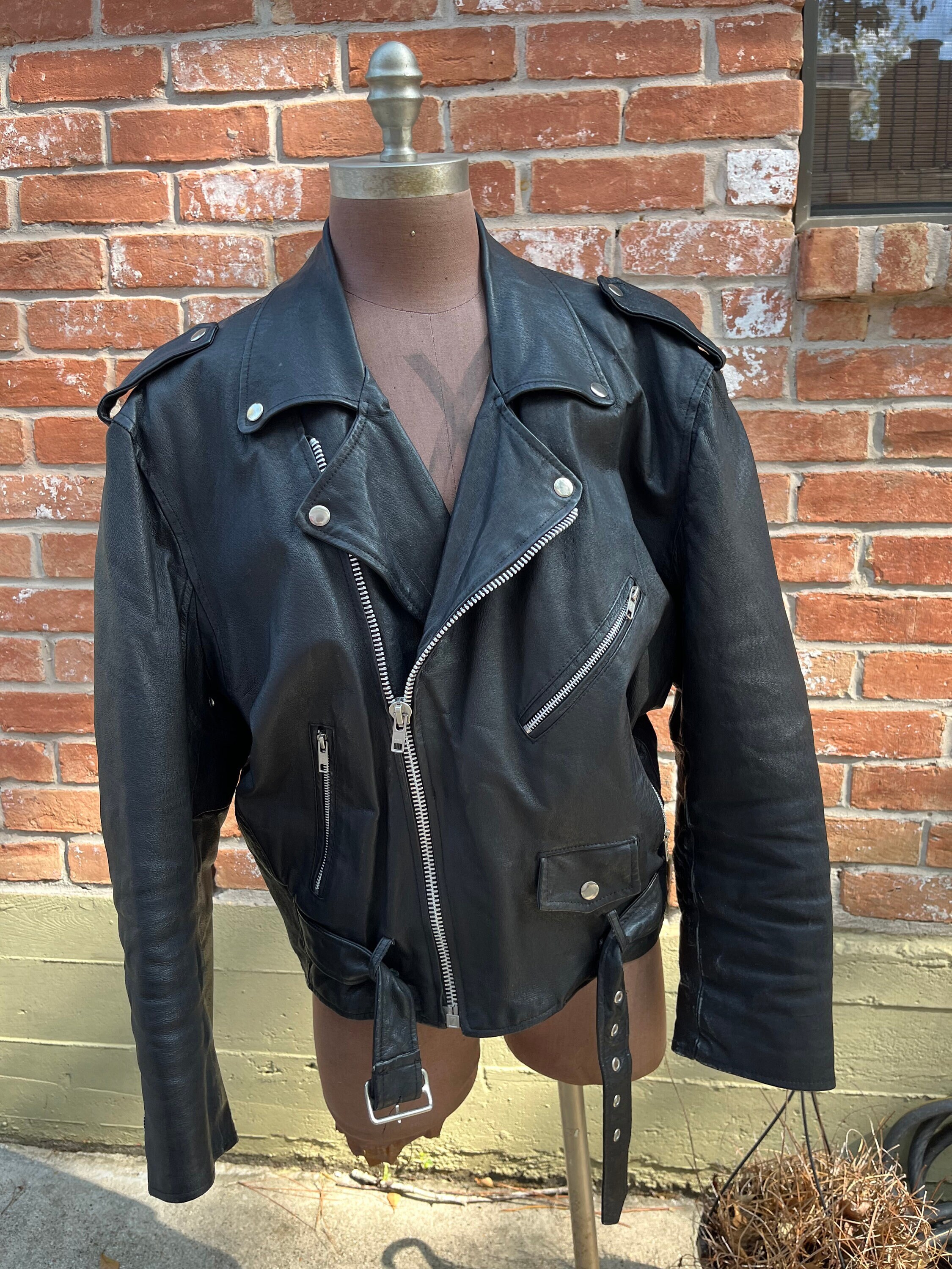Classic leather deals motorcycle jacket