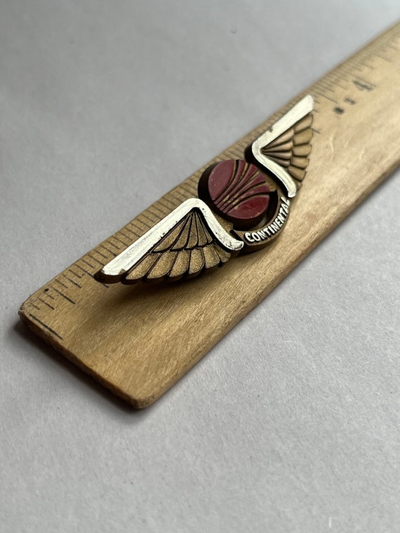 Vintage Continental Airlines Jr Pilot Wings Pin, … - image 10