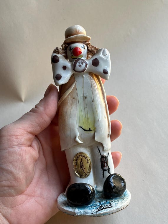 他の方発送×イタリア製【STUDIO CELLINI】 Bronze Clown Meico - Paul Sebastian - Porcelain Clown Bust Figurine – Attic Katz