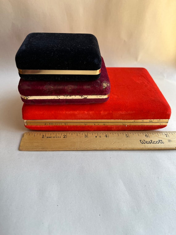 Vintage Felt Jewelry Box Collection, Earring Case - image 2