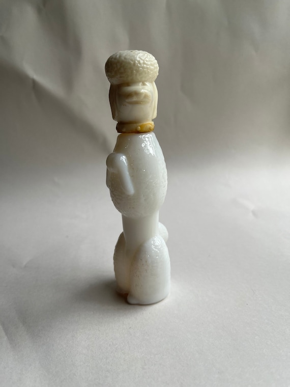 Buy Vintage Avon Poodle Cologne Milk Glass Perfume Bottle Figure
