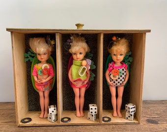 Mel P Three Altered Art Assemblage Retro Dolls