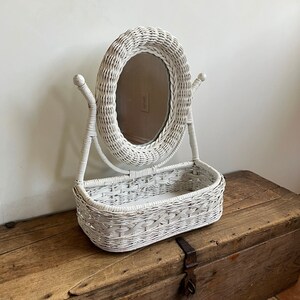 Wicker vanity sale set