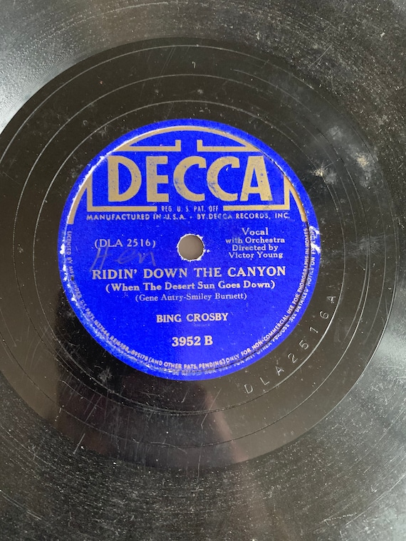 Vintage Decca Bing Crosby Cowboy Songs 78 Rpm Record Set - Etsy