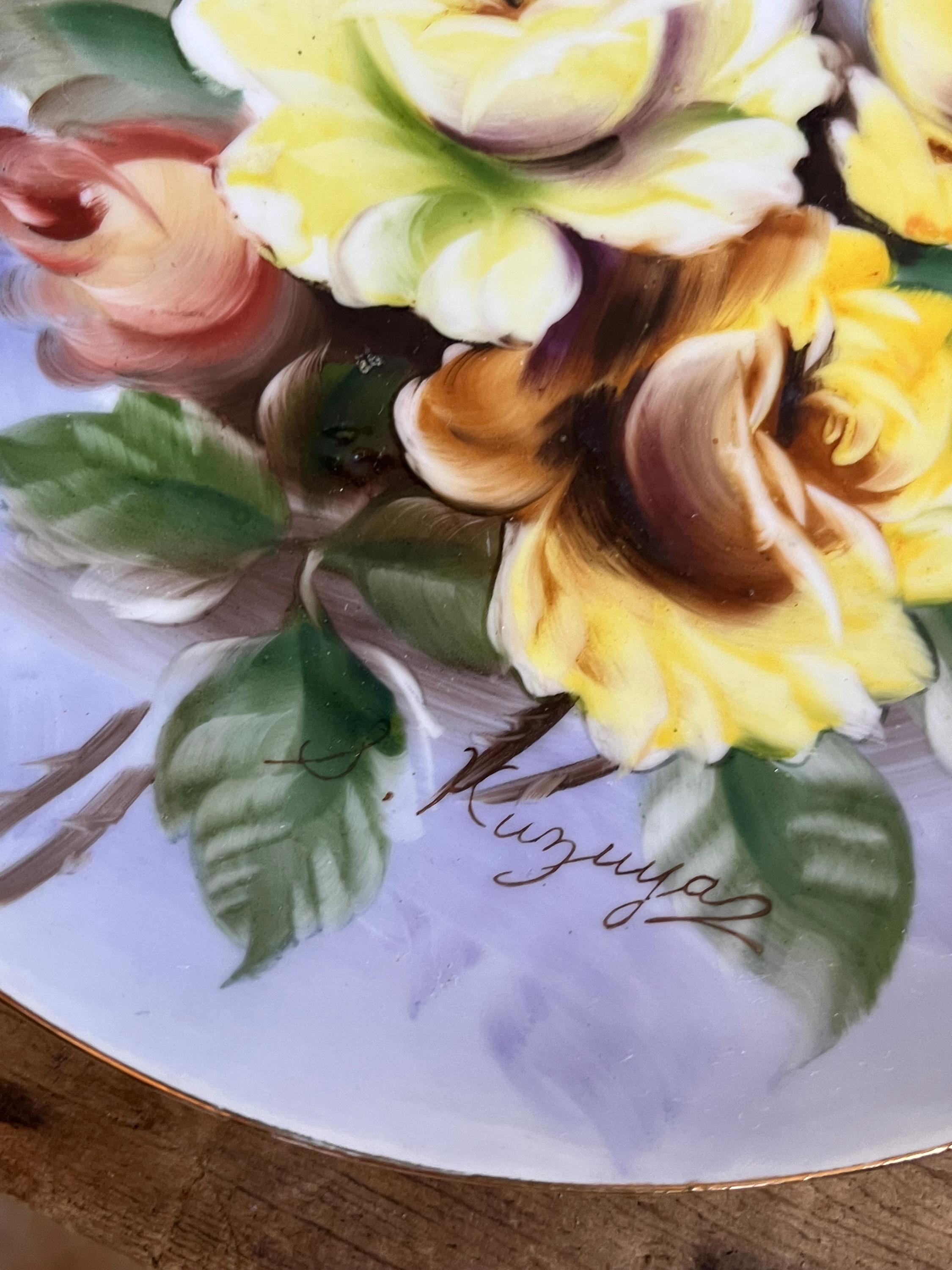 Decorative Rose Flower Wall Plate Set: Kuzuyaz and Sinkai