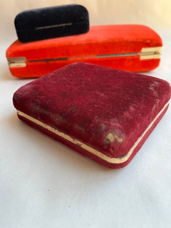 Vintage Felt Jewelry Box Collection, Earring Case - image 6