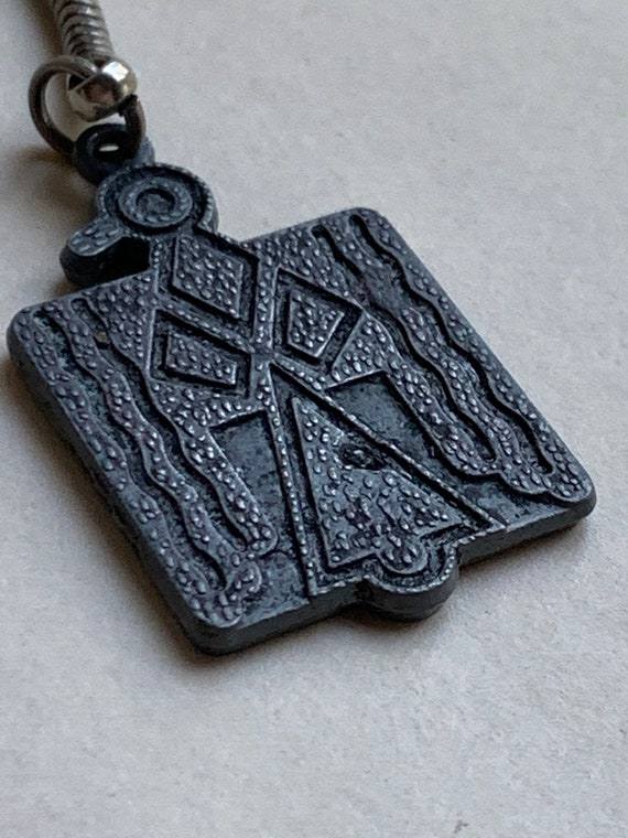 Vintage Pewter Thunderbird Key Chain American Indian Children Many