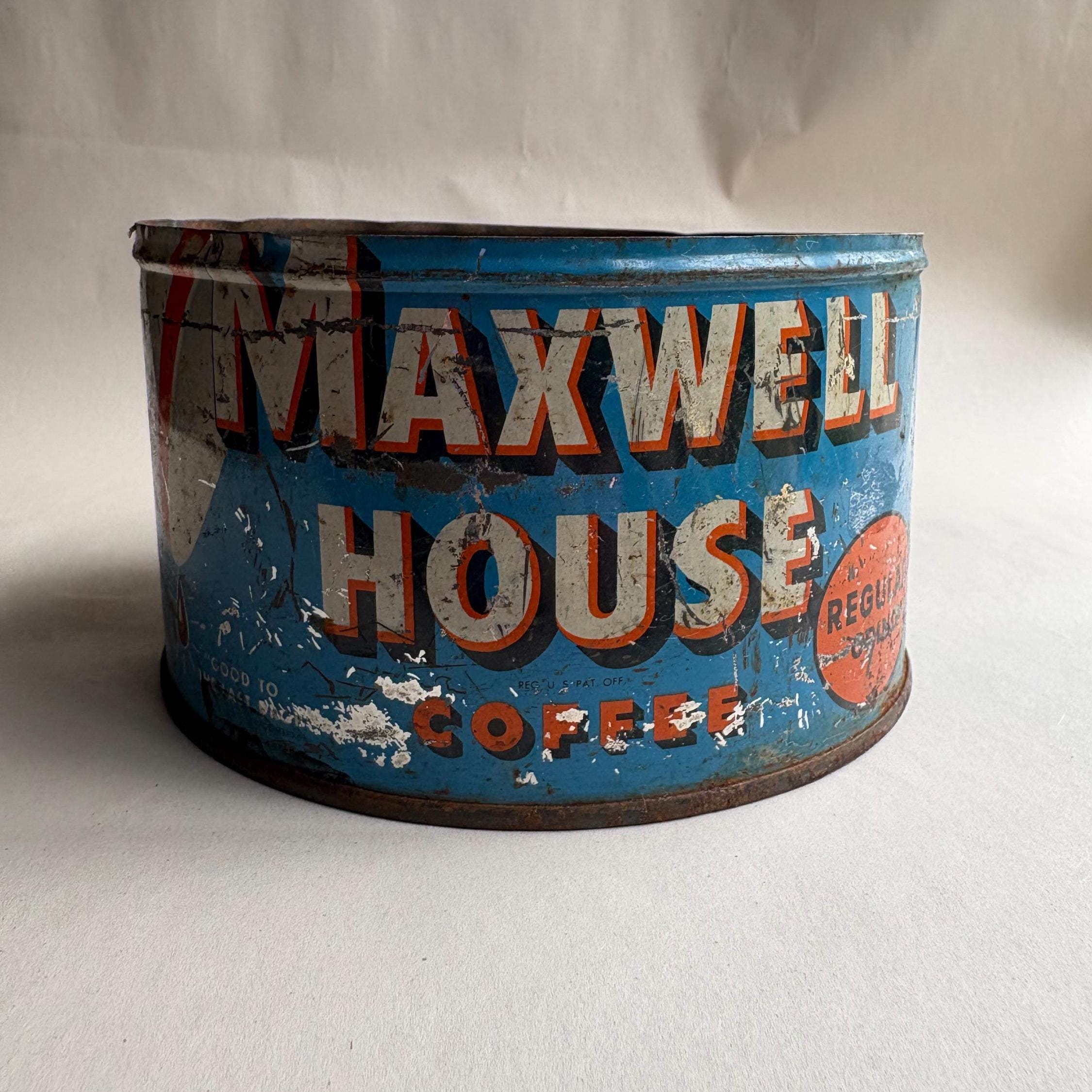 ビンテージ缶＊MAXWELL HOUSE Coffee Maxwell House Coffee Can - Etsy