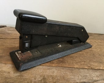 Early Bostitch Office Paper Stapler with Black Vintage Crinkle Finish