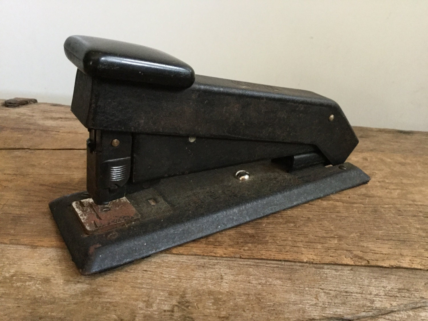 Early Bostitch Stapler With Black Vintage Crinkle Finish 