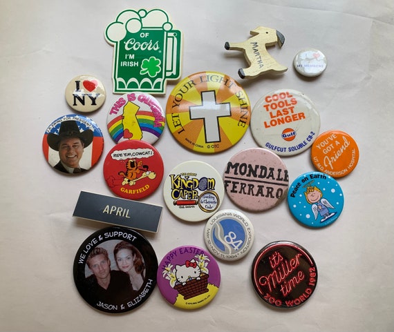 Vintage Pinback Button Pin Instant Collection - image 7