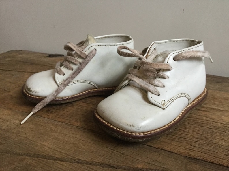 Vintage Buster Brown White Leather Baby Shoes Etsy