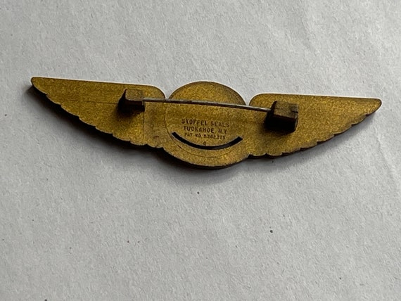 Vintage Continental Airlines Jr Pilot Wings Pin, … - image 4