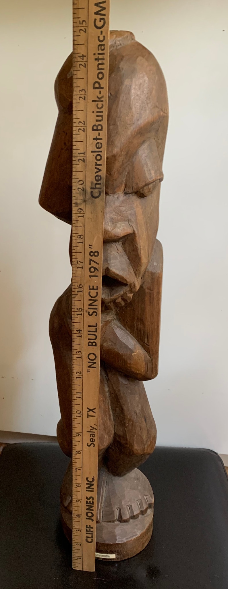 Vintage African Congo Yaka Tribal Hand Carved Wood Figure Statue