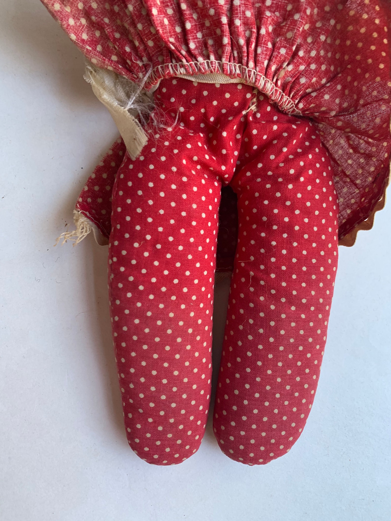 Vintage Mask Face Doll Red White Polka Dot Stuffed Plush Etsy