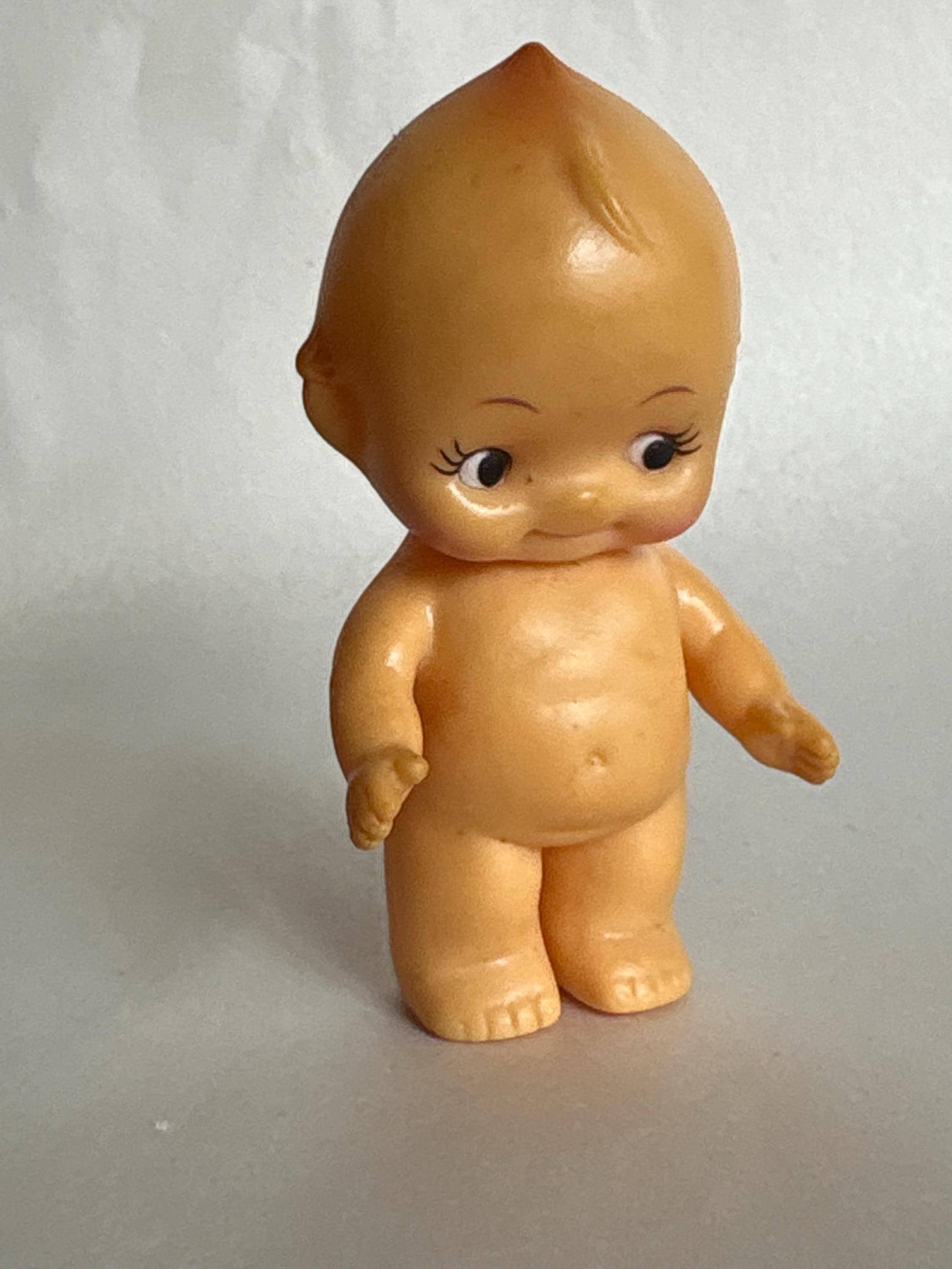 Vintage Kewpie Doll Unmarked Swivel Head Figurine, Mid Century