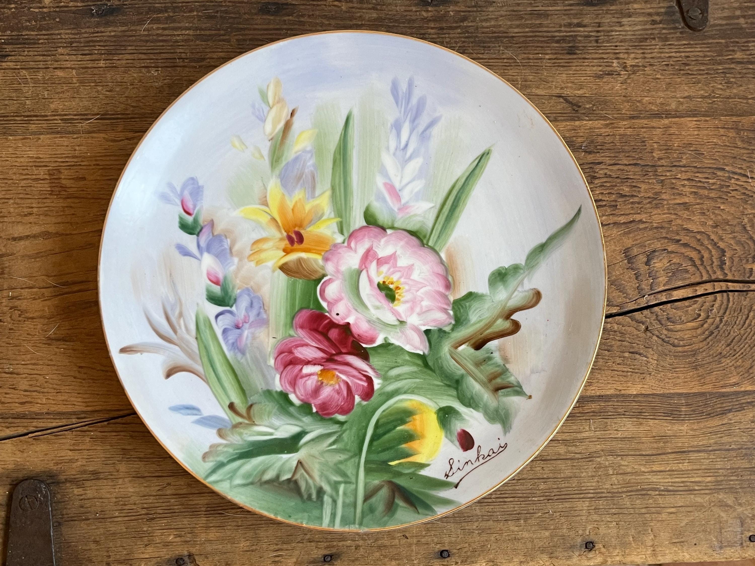 Decorative Rose Flower Wall Plate Set: Kuzuyaz and Sinkai