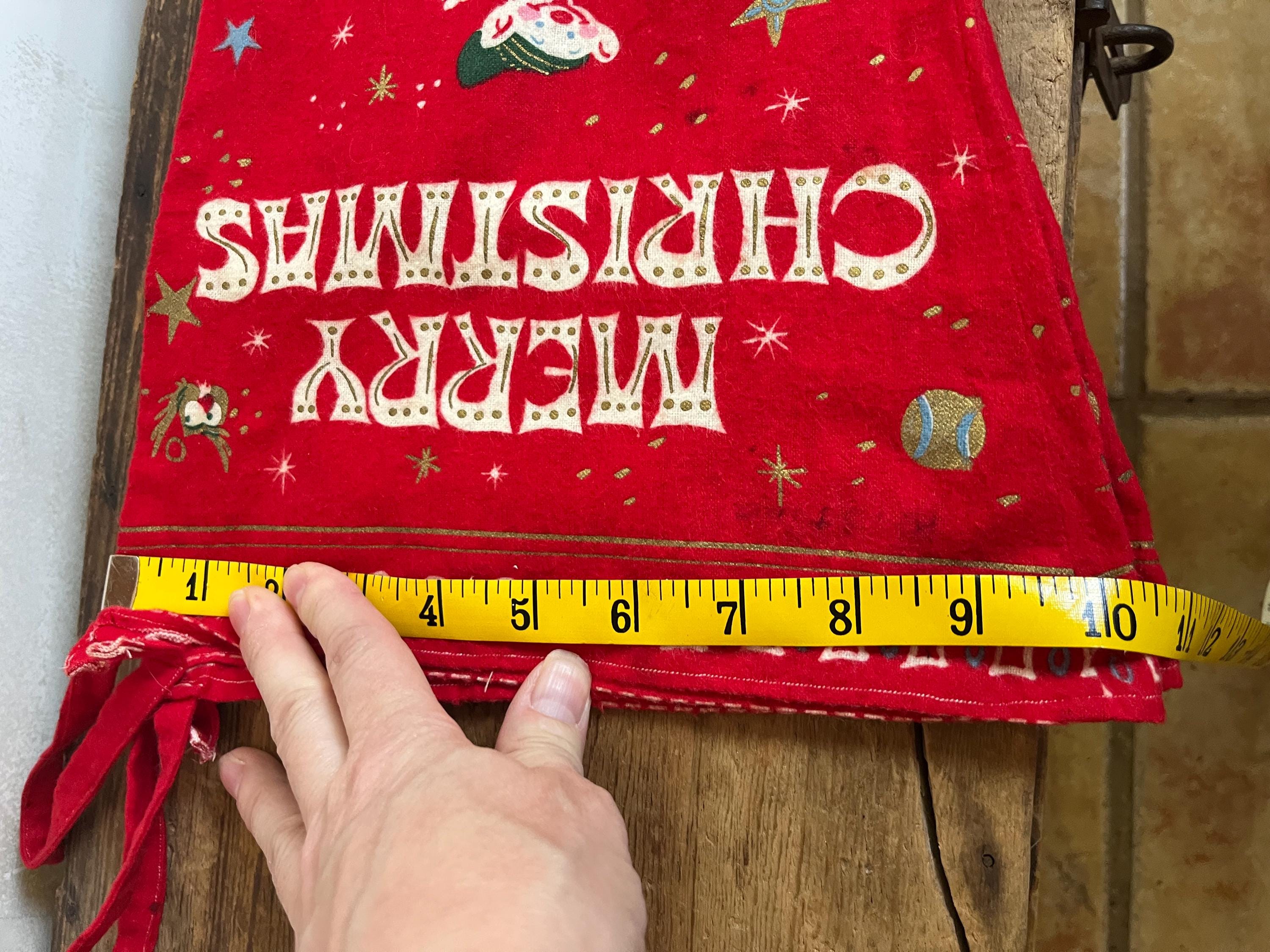 Vintage 1960s Walt Disney Christmas Stocking Mickey Mouse, Alice