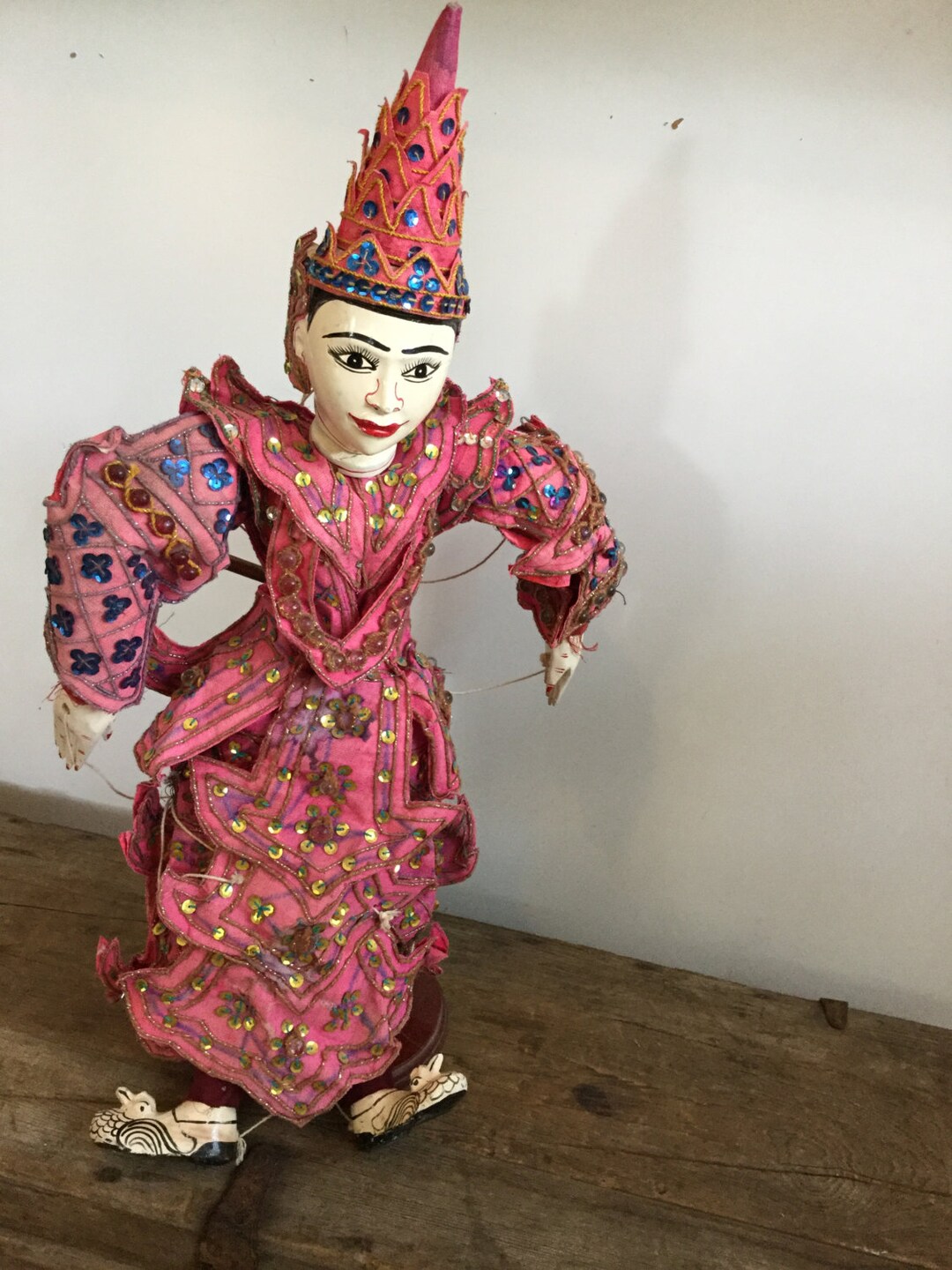 Vintage Burmese Good Nat Puppet King of Celestial Beings