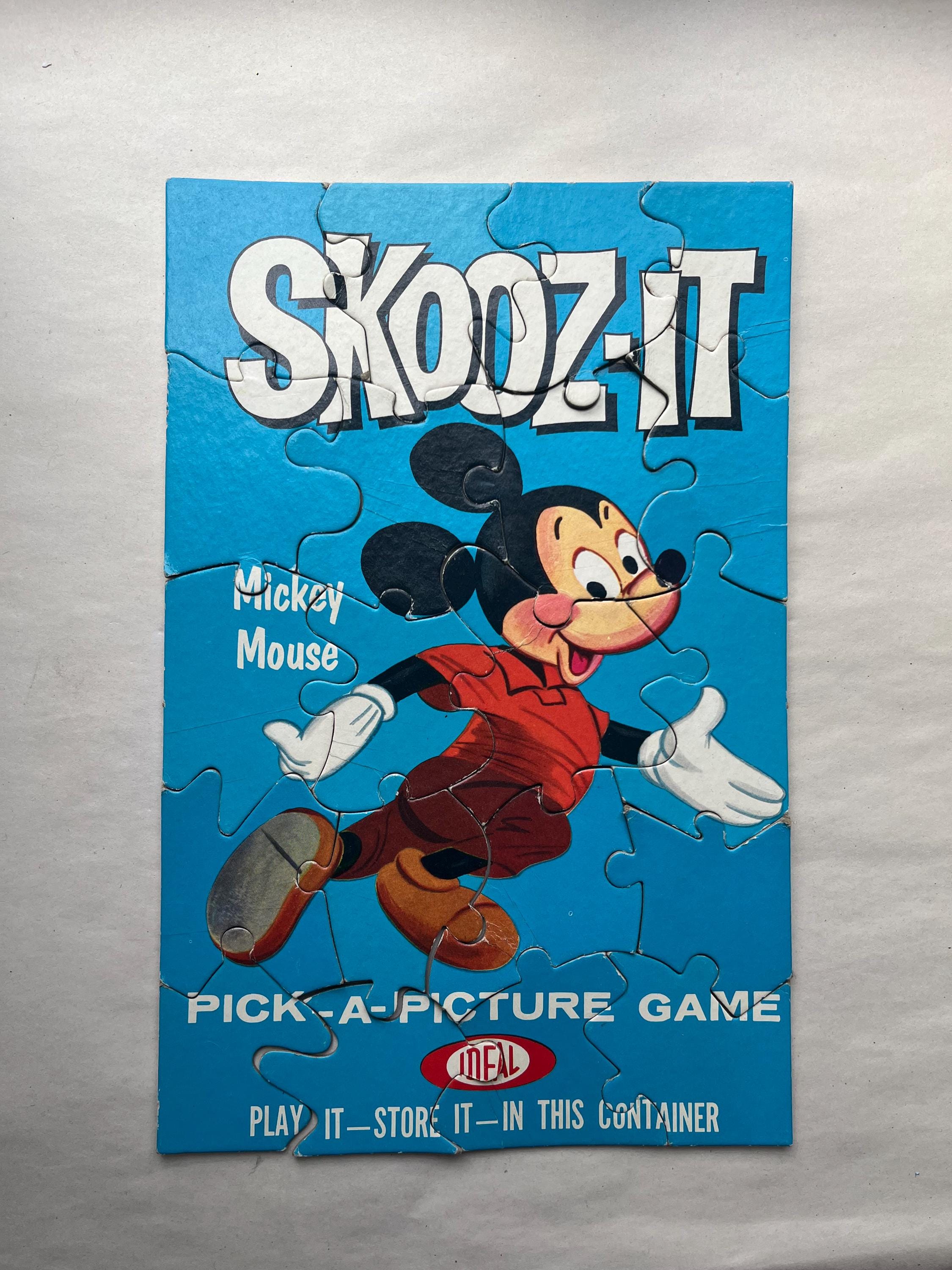 Vintage Mickey Mouse Skooz-it Puzzle Game 1963 Ideal Game - Etsy