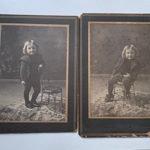Little Lord Fauntleroy Antique Photograph Set by Alexander D Backstrom Cameron Texas