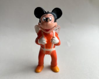 Vintage Mickey Mouse Club Durham’s Parachutist Mickey Toy Figure no 1515, Walt Disney Productions