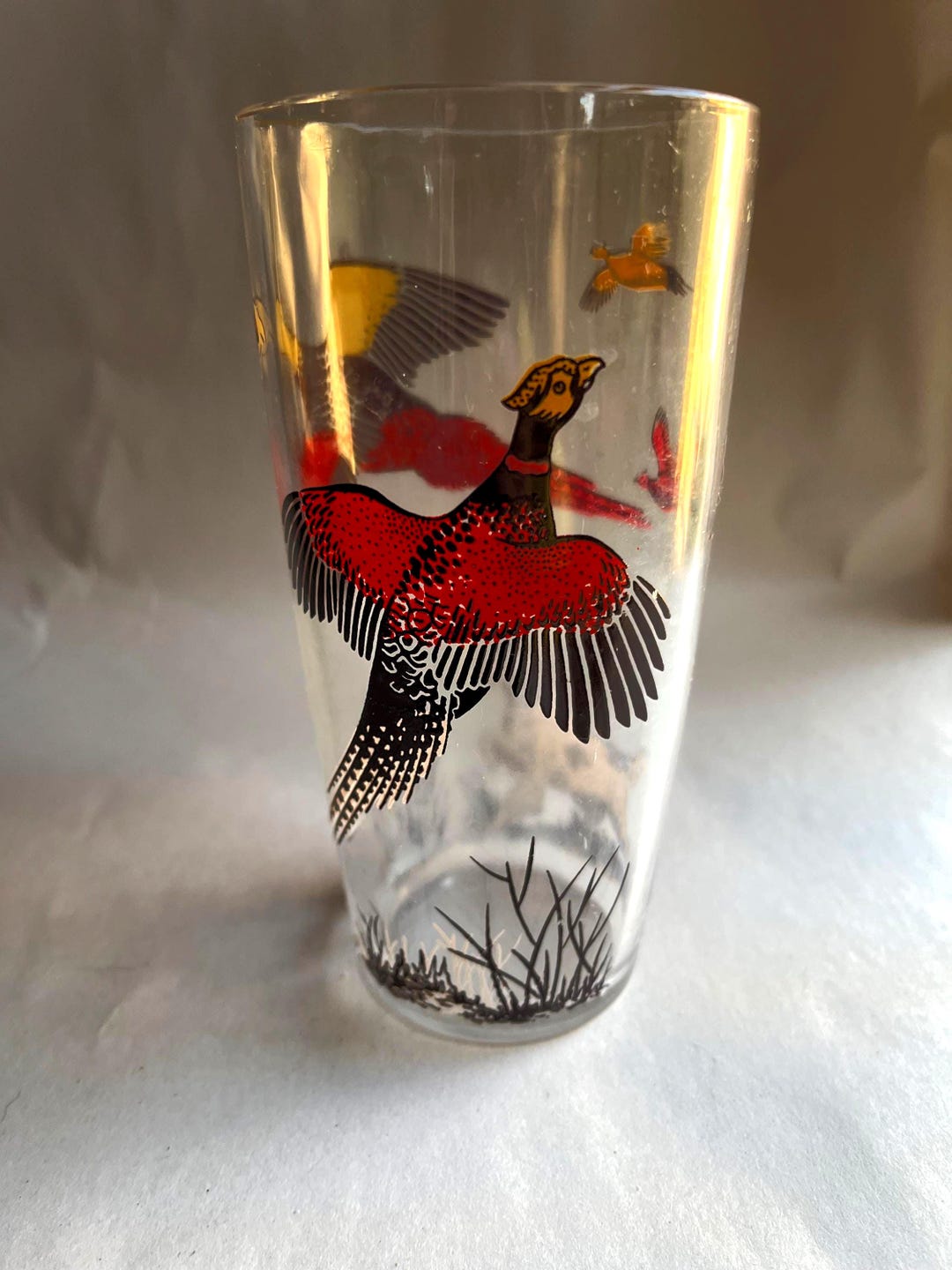 Vintage Hazel Atlas Pheasant Hunting Dog Cocktail Glass - Etsy