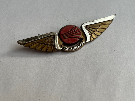 Vintage Continental Airlines Jr Pilot Wings Pin, … - image 8