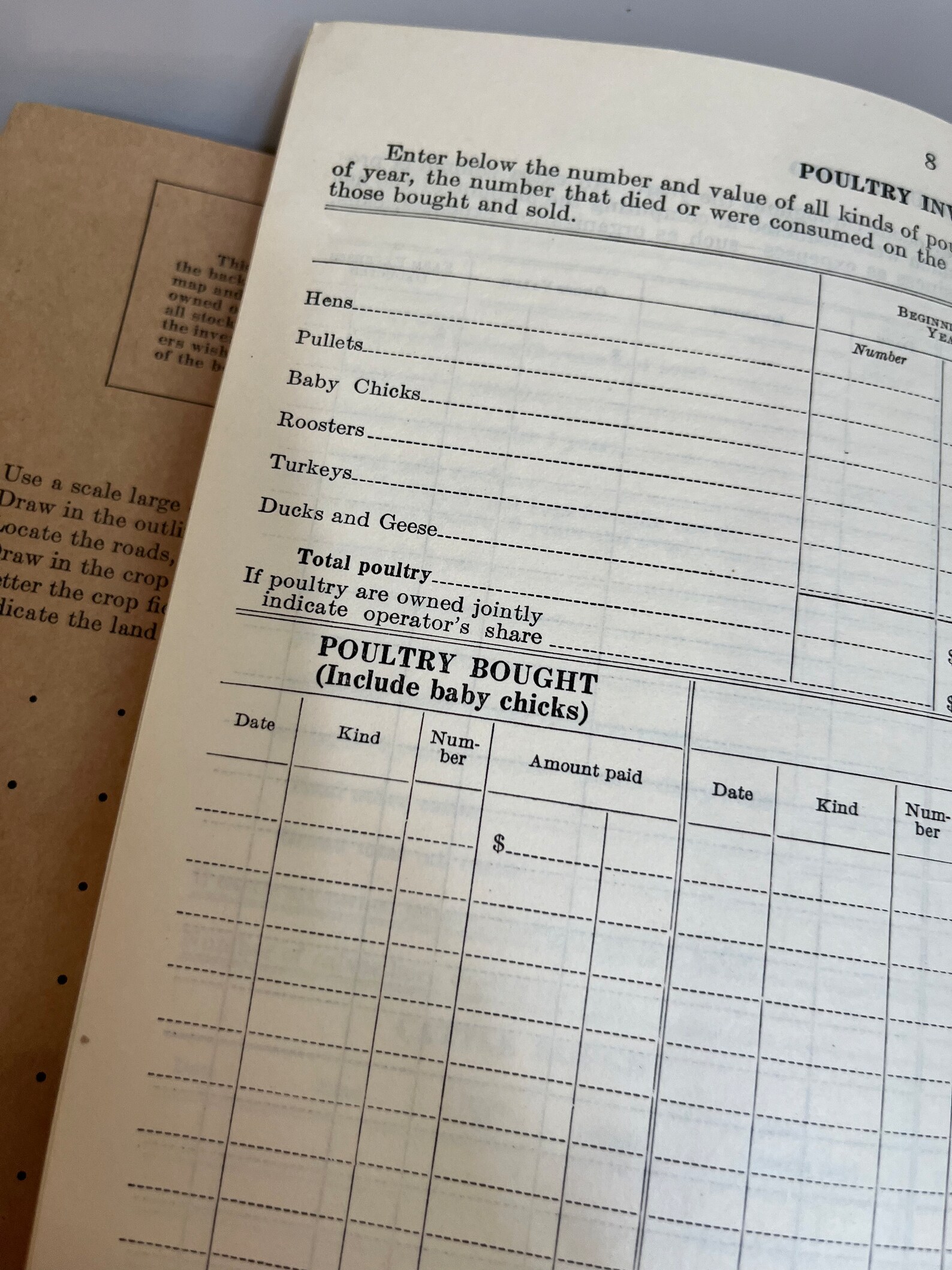 Blank Farm Farm Record Book 1930s Vintage Paperback Ledge Etsy