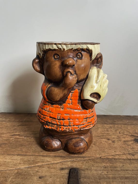 Kitschy Vintage Treasure Cookie Jar Boy by Treasure Craft - Etsy