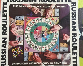 Vintage 1975 Russian Roulette Board Game, Complete & Great