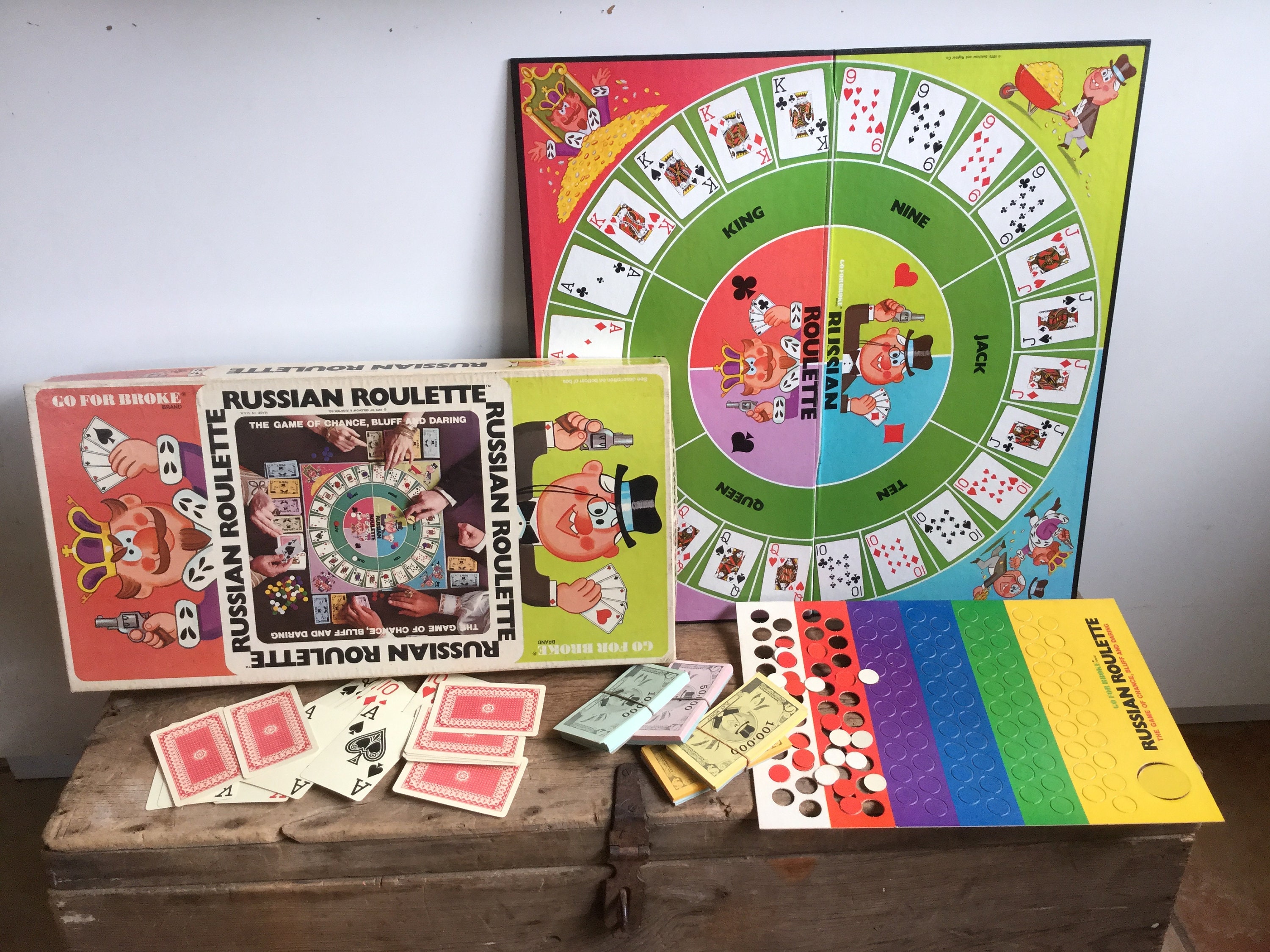 Vintage Russian Roulette Go for Broke Game 1975 Edition by 