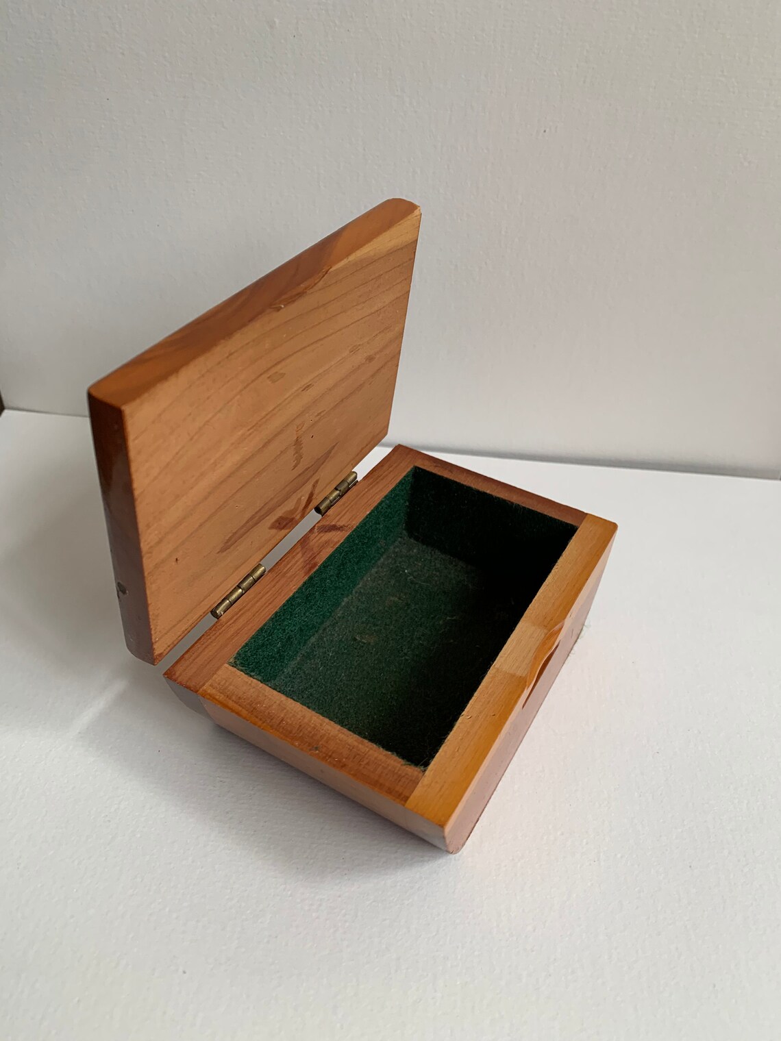 Vintage Cedar Souvenir Jewelry Box Asheville North Carolina Etsy