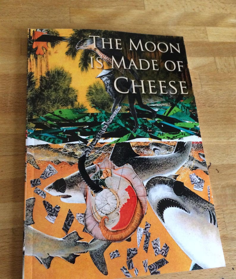 The moon is made of cheese stories told thru altered art etsy