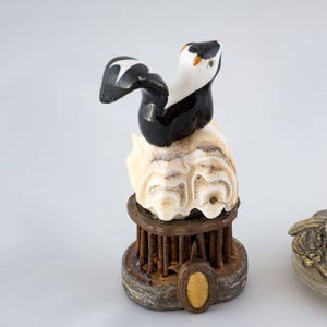 Skunk Totem Large Animal Tooth Display Sculpture