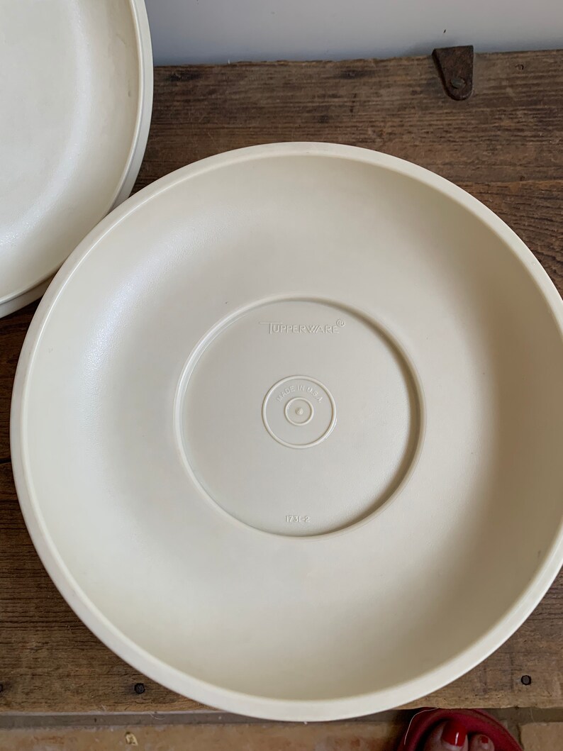 Vintage Tupperware Mini Serve It All Set Almond 1730 1731 Etsy