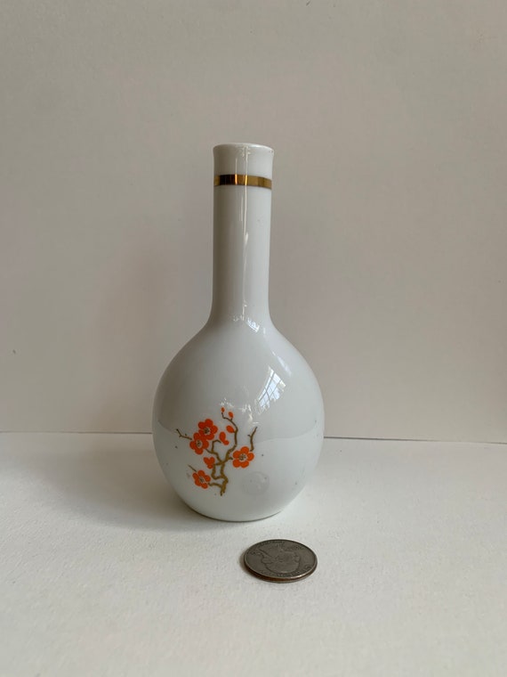 Small Japanese Orange Cherry Blossom Mikasa Vintage Bud Vase - Etsy