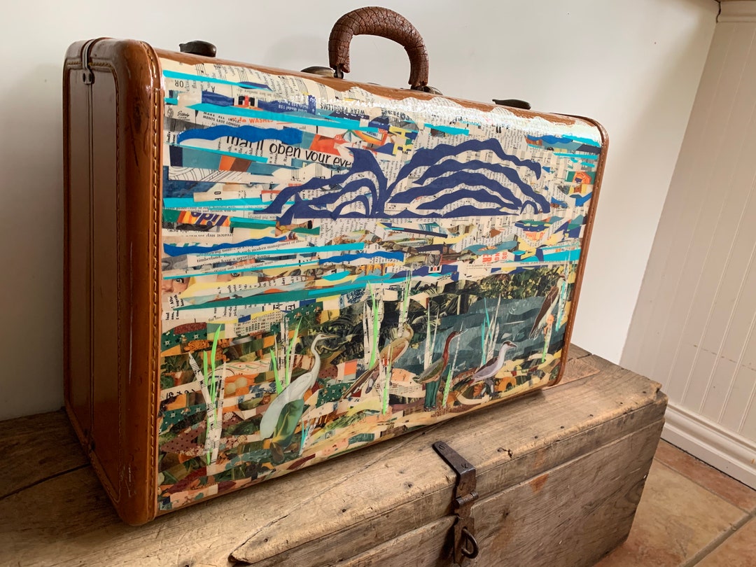 Deep in the Marsh Vintage Samsonite Luggage Collage by Candiland