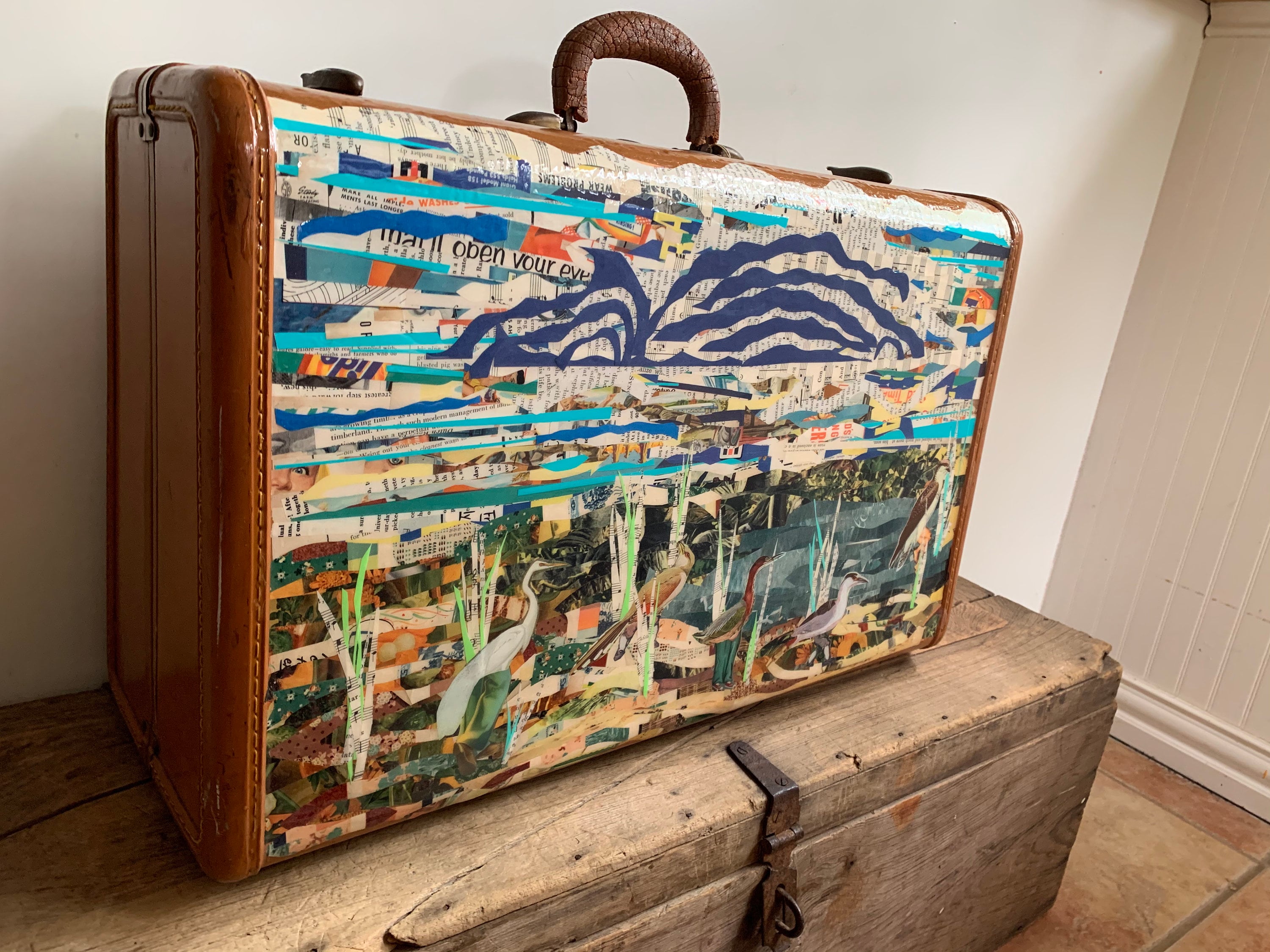 Painted Suitcases 